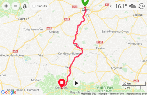  Caen Domfront à vélo